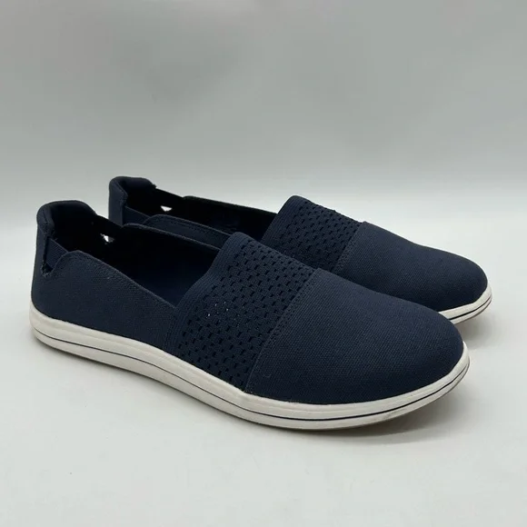 Clarks Cloudsteppers Breeze Vibe Navy Slip-On Shoes Women’s Size 10 NWB - Picture 4 of 11